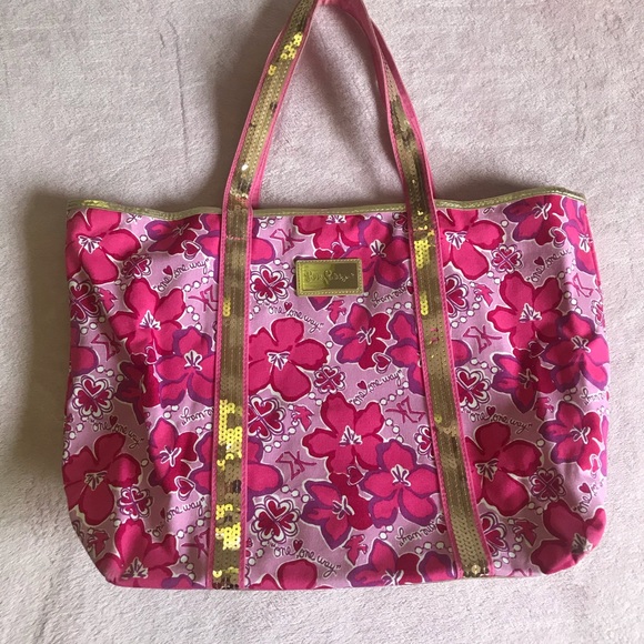 Rare Lily Pulitzer Sigma Kappa Print Tote - Picture 6 of 6